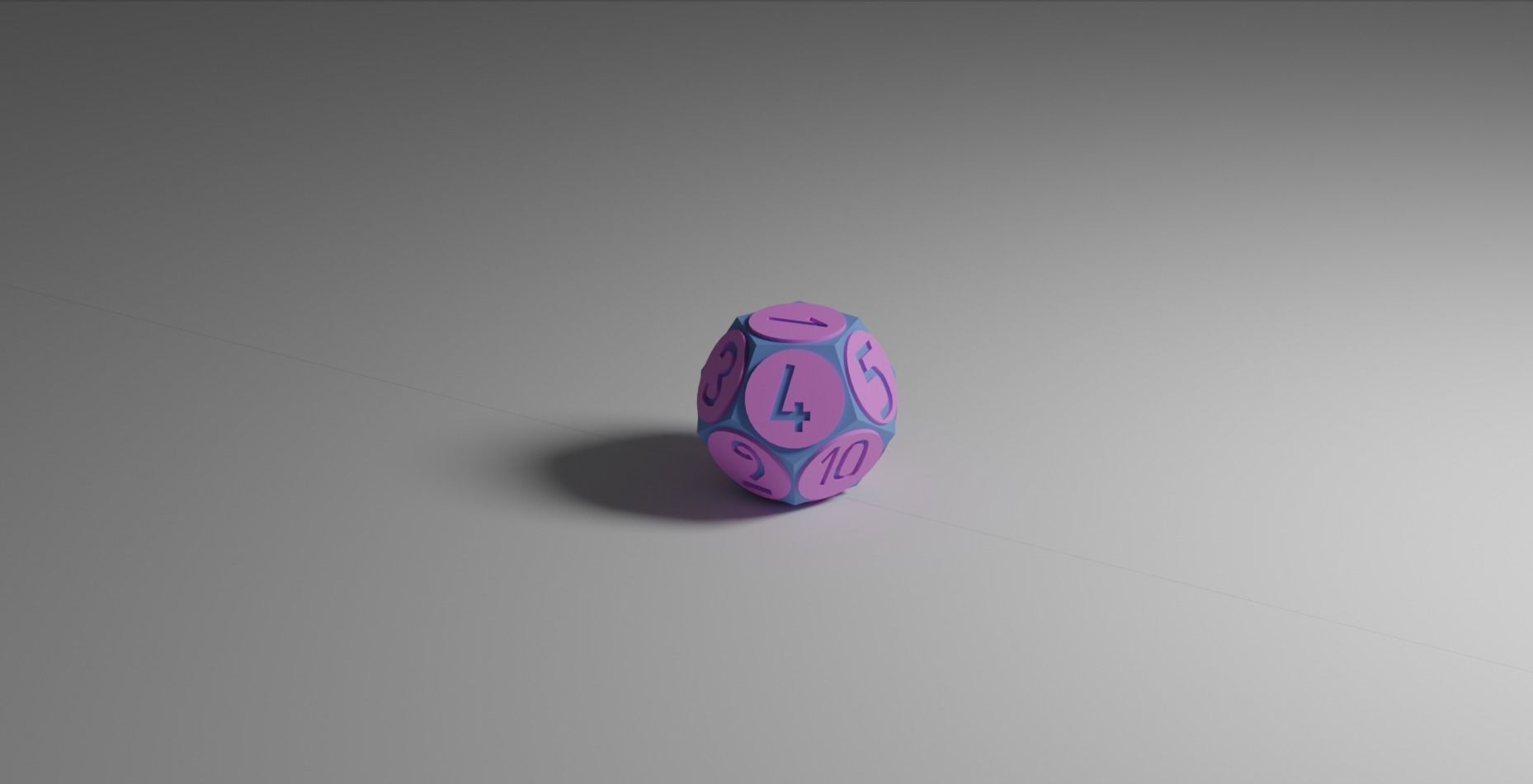 12 Sided Dice Free low-poly 3D model_7