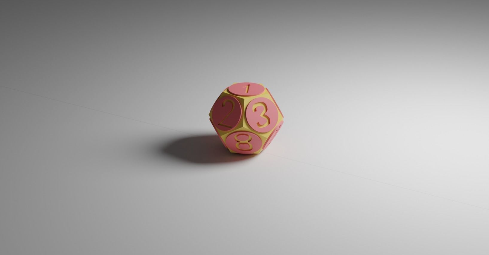 12 Sided Dice Free low-poly 3D model_4