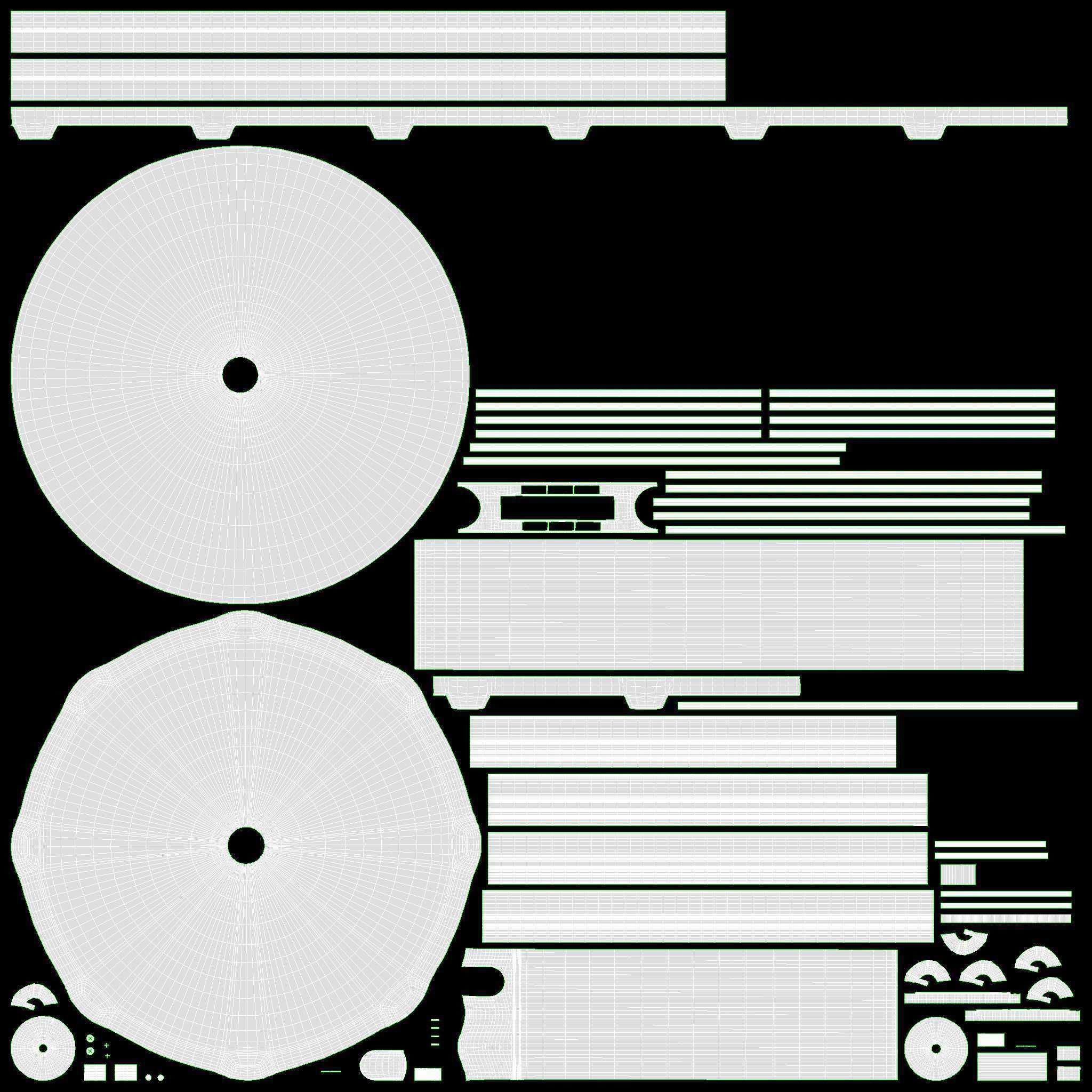 Floor Fan White 3D model_11