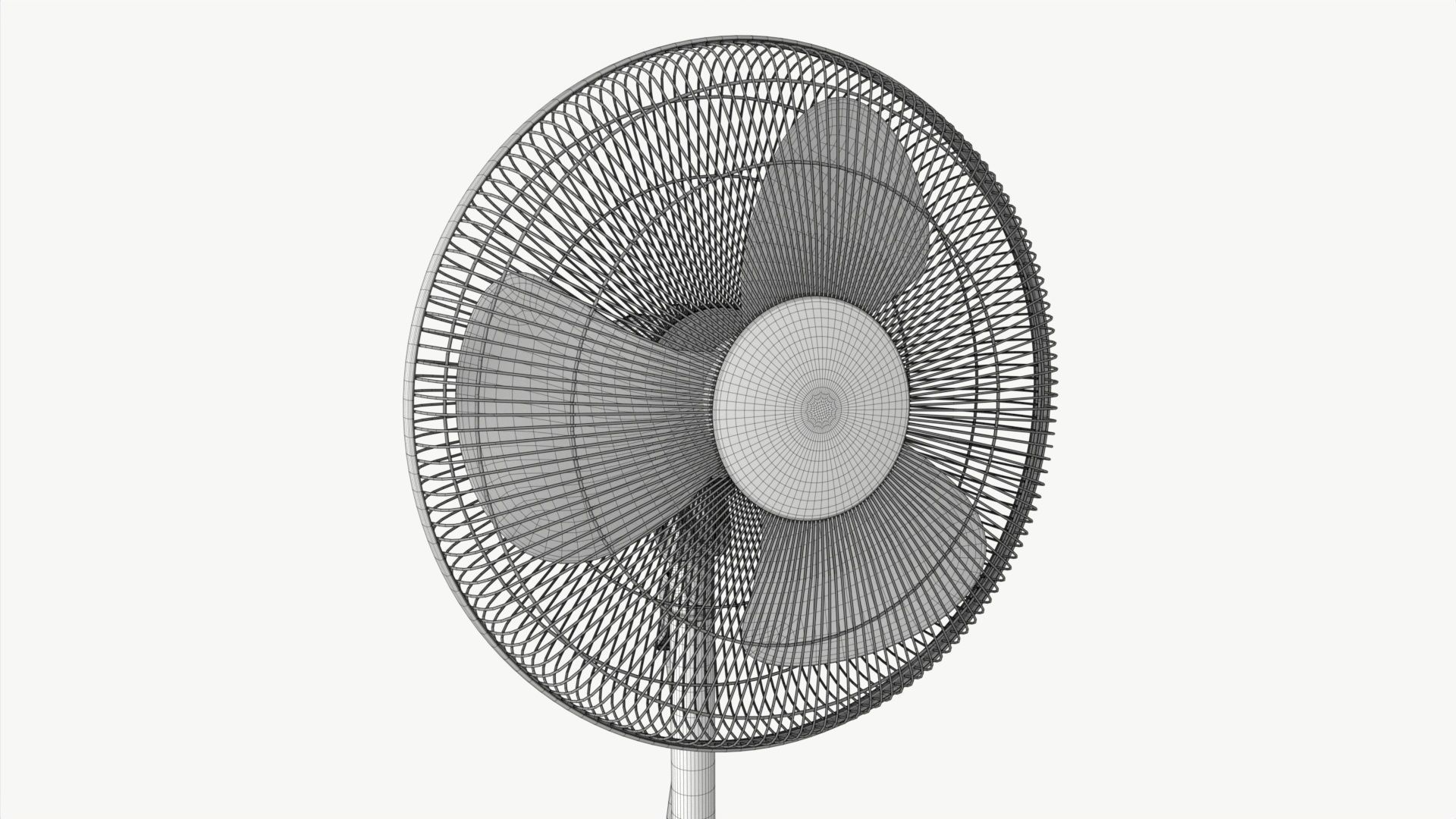 Floor Fan White 3D model_6