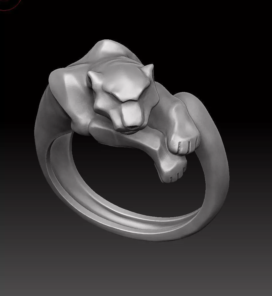 Ring panther 3D print model_0