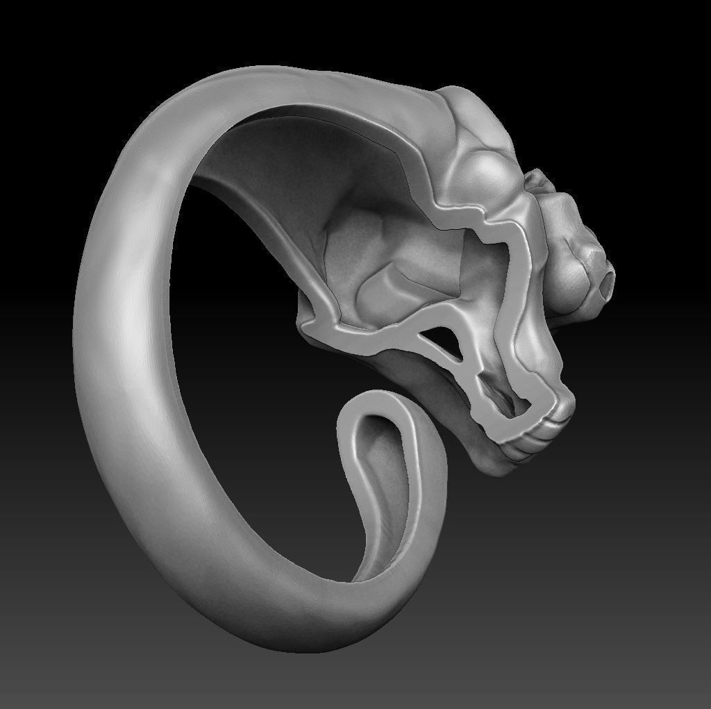 Ring panther 3D print model_5