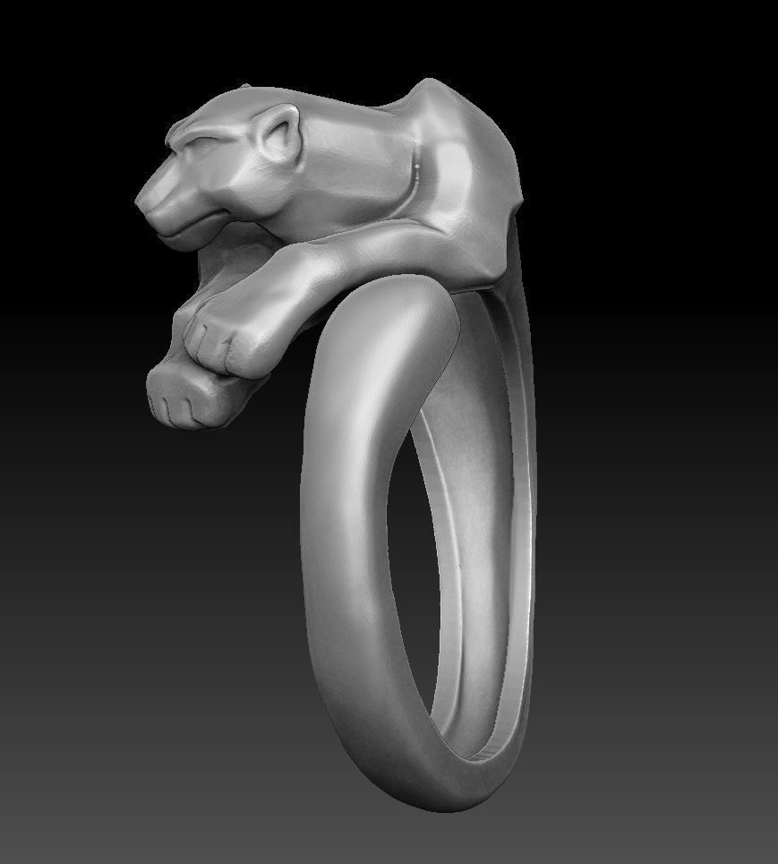 Ring panther 3D print model_2