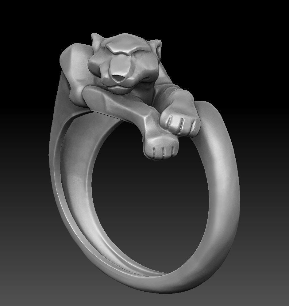 Ring panther 3D print model_1