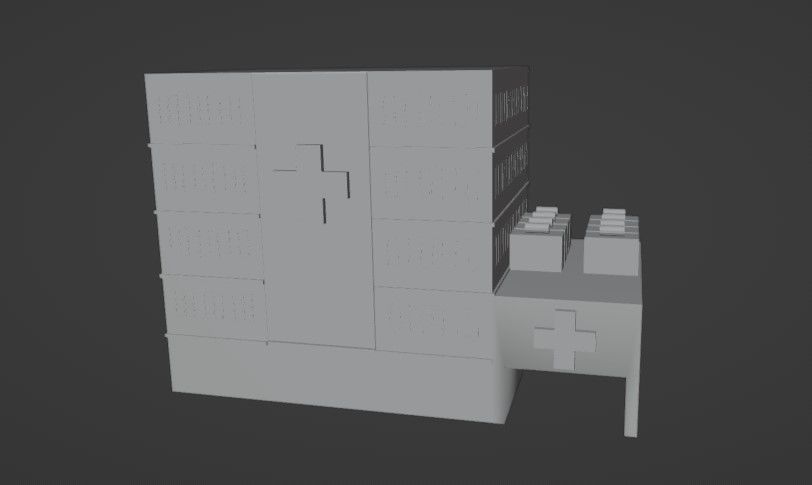 Building Pack of 4 Game Ready Low-poly 3D model_2