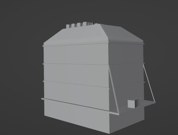 Building Pack of 4 Game Ready Low-poly 3D model_3