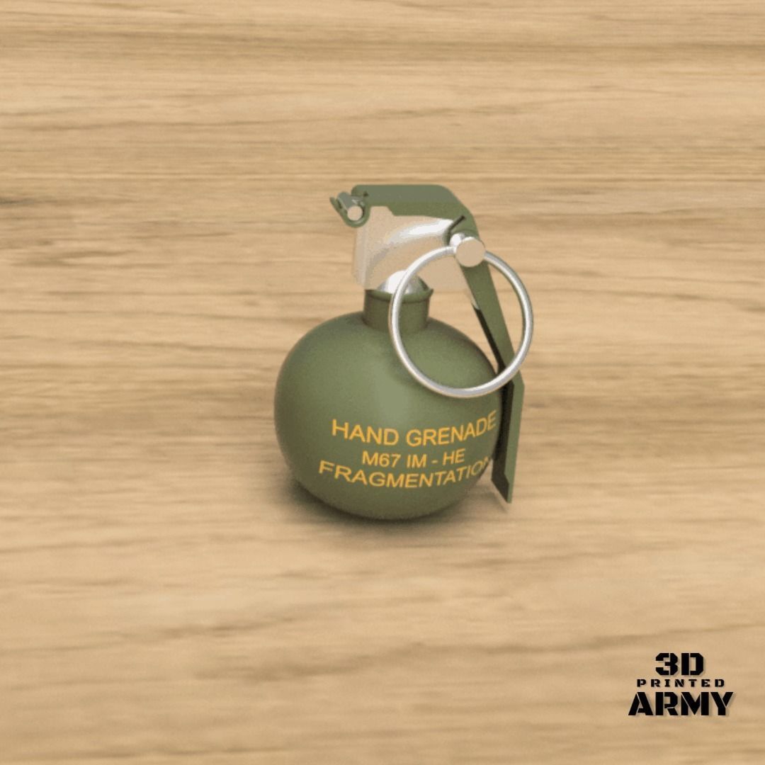 GRENADE US M-67 - STL files - 3D printing  3D print model_2