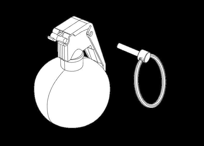 GRENADE US M-67 - STL files - 3D printing  3D print model_15