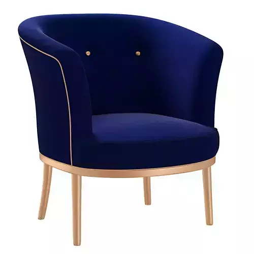 Neoclassical Lisboa Armchair in Dark Blue