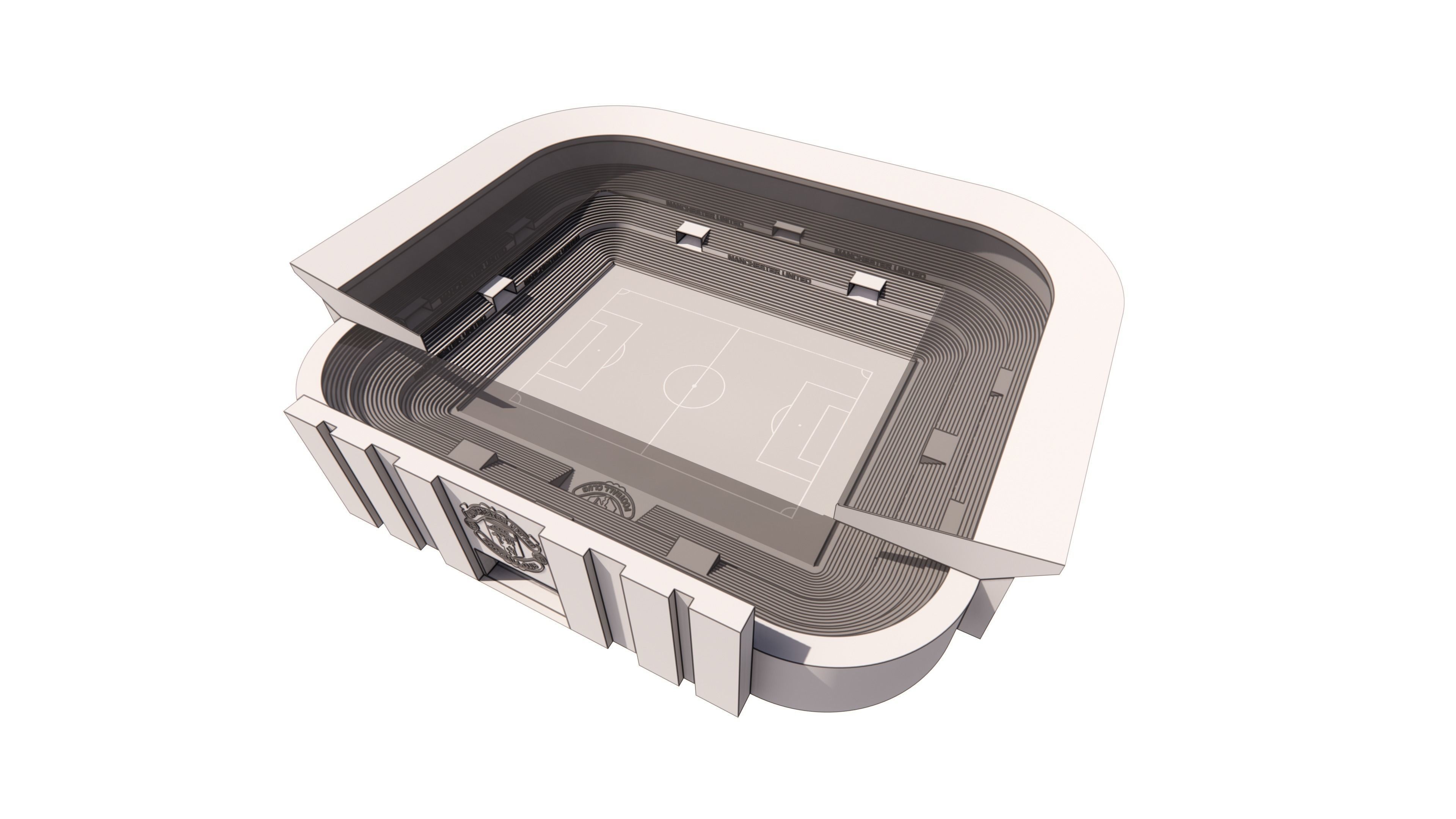 Soccer Stadium Revit- Manchester United Stadium Fan 3D model_8