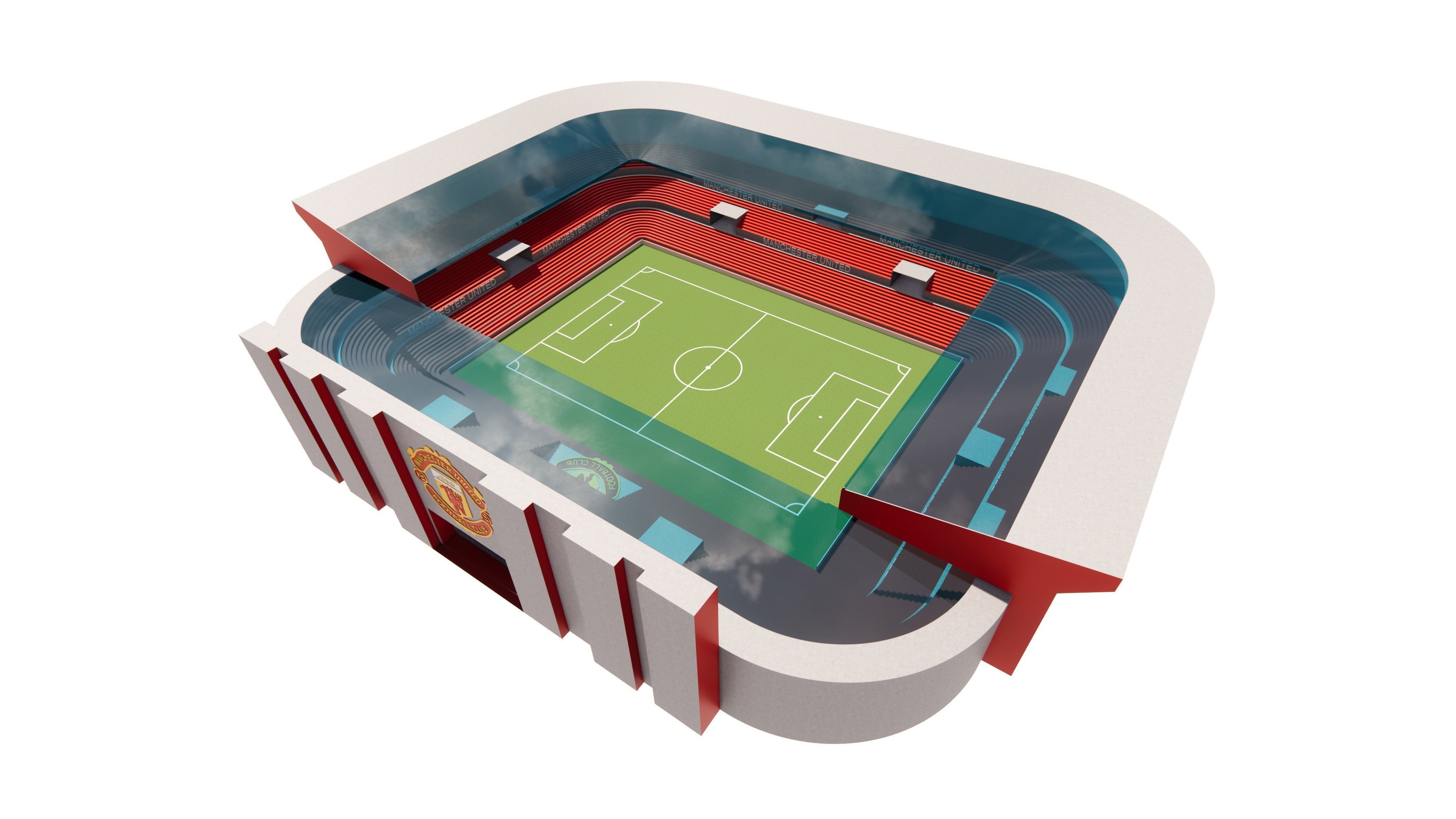 Soccer Stadium Revit- Manchester United Stadium Fan 3D model_1