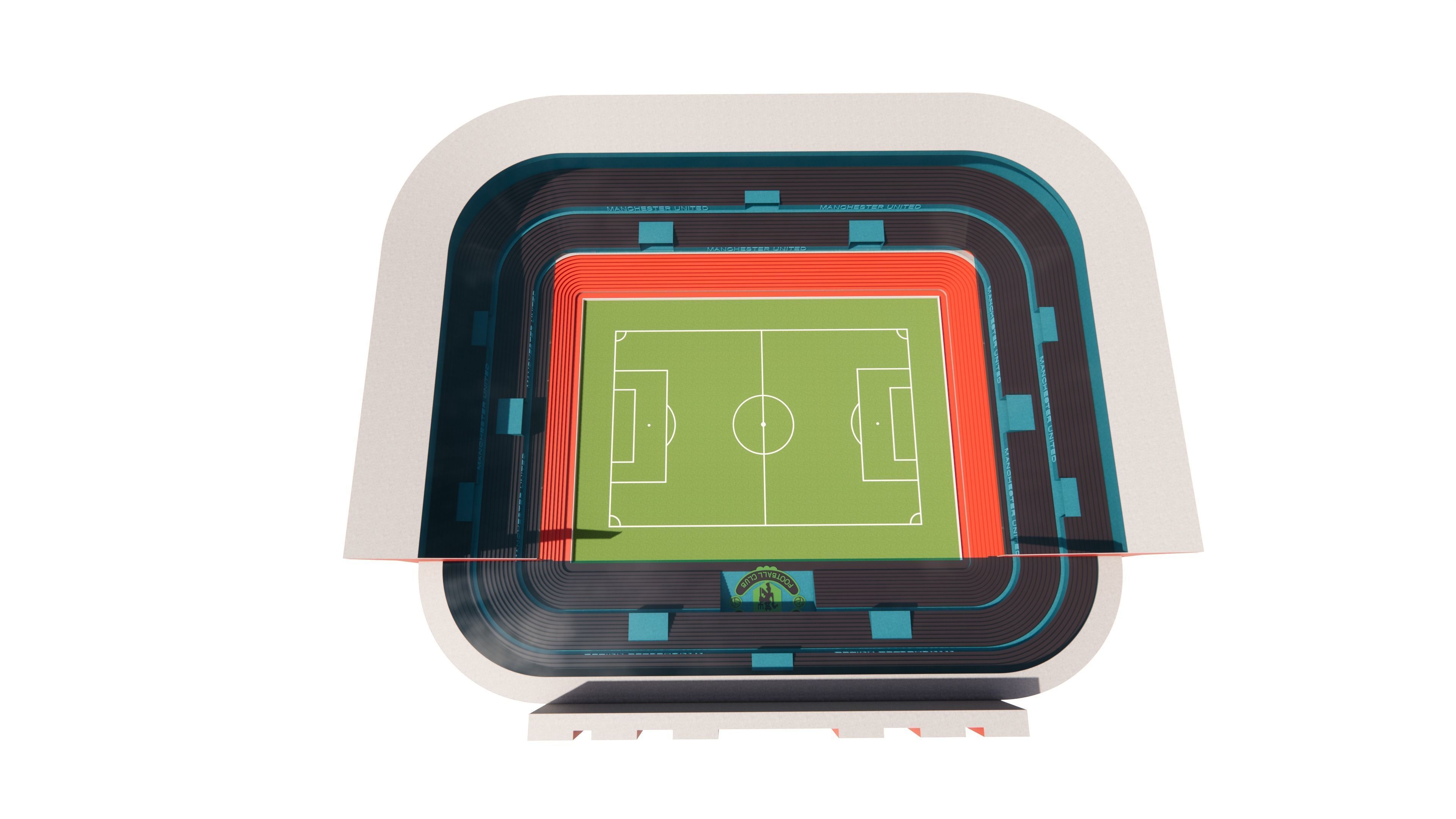 Soccer Stadium Revit- Manchester United Stadium Fan 3D model_4