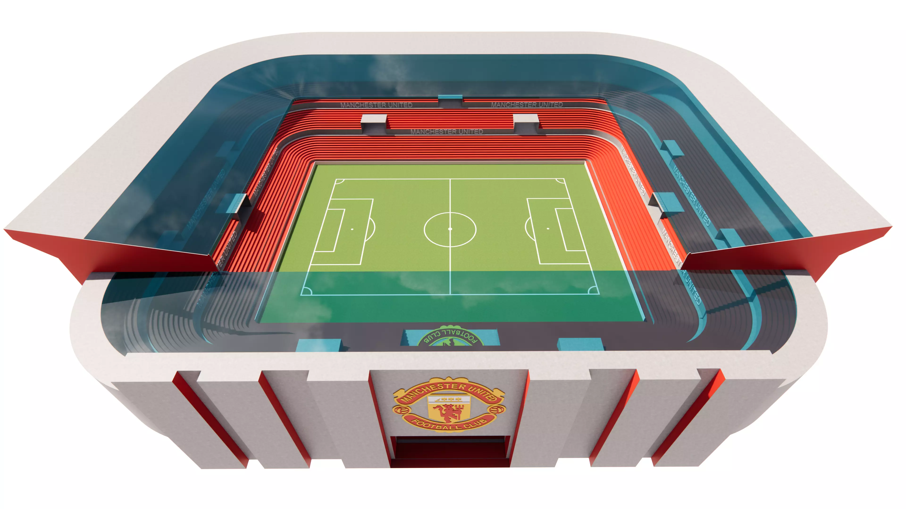 Soccer Stadium Revit- Manchester United Stadium Fan 3D model_0