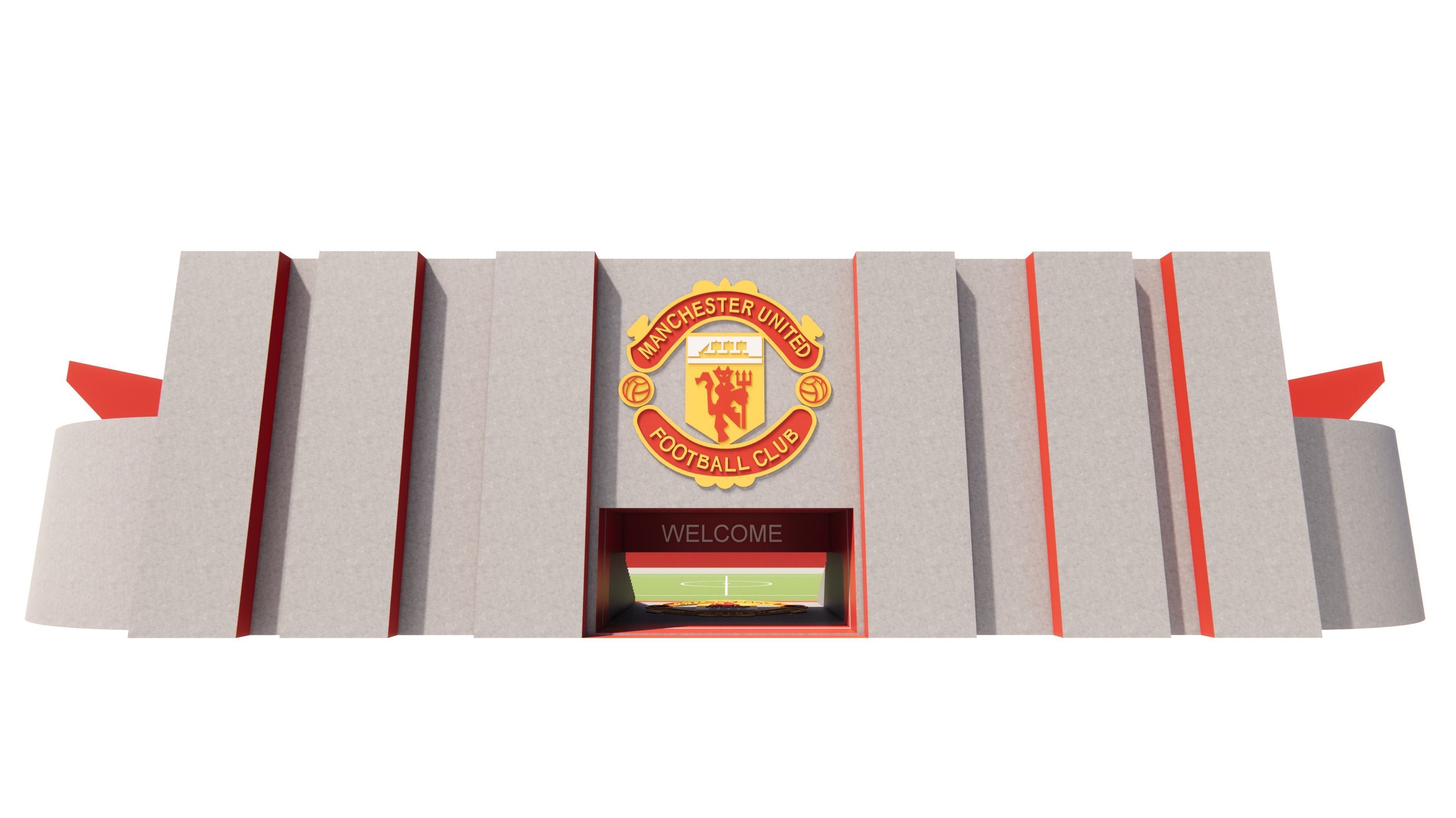 Soccer Stadium Revit- Manchester United Stadium Fan 3D model_6