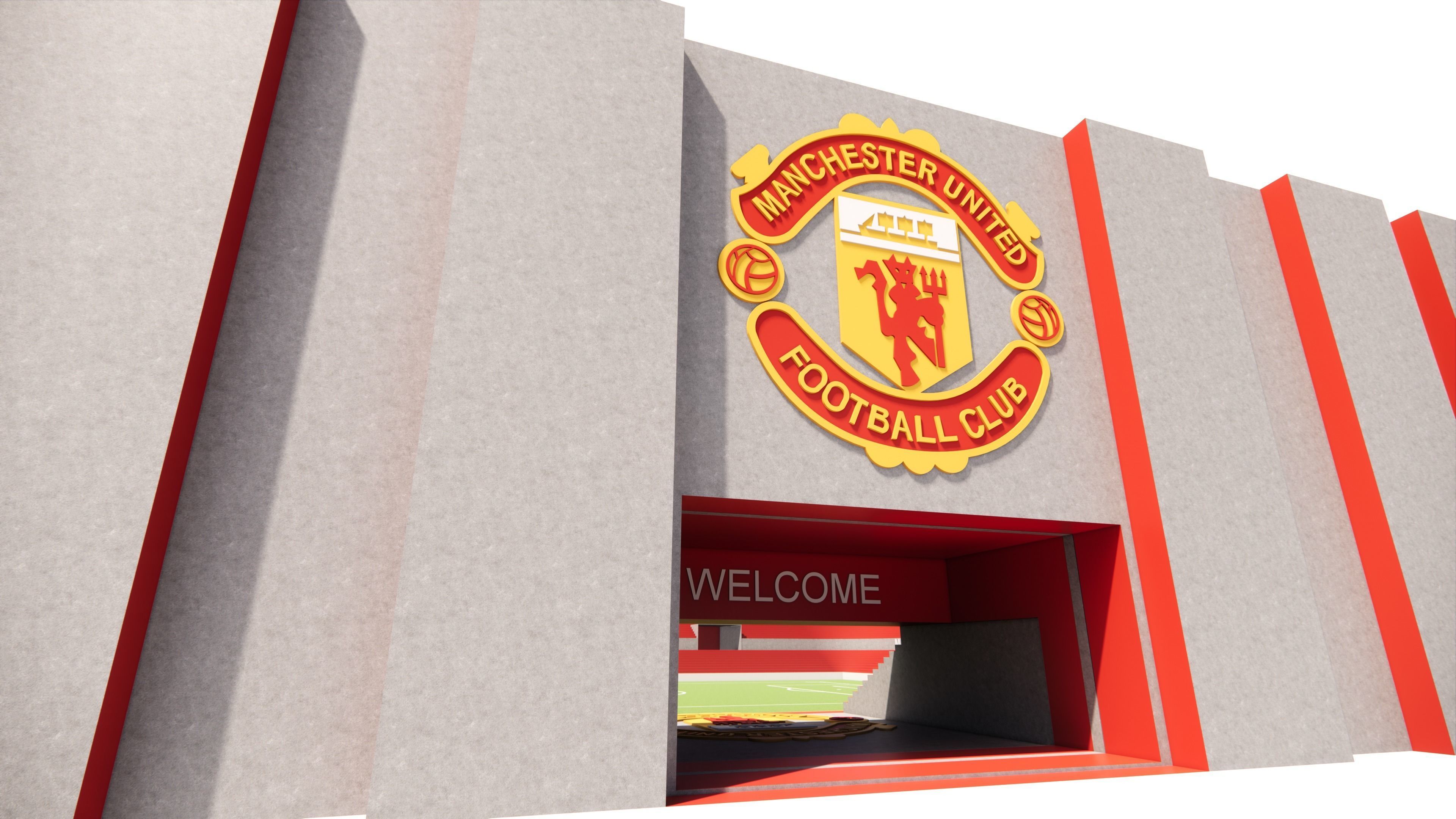 Soccer Stadium Revit- Manchester United Stadium Fan 3D model_7