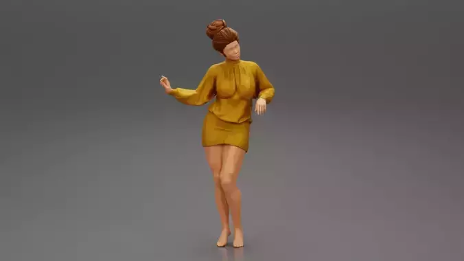 Young Woman In Mini Dress