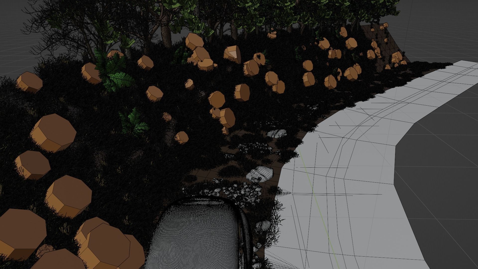 Old car scene with landscape style environment  3D model_3