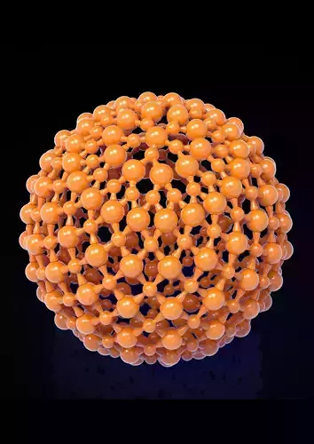 boublesphere orange sphere 3D print model