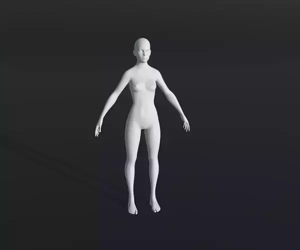 Female Body Base Mesh 28 Animations 3D Model 20k Polygons 3D model