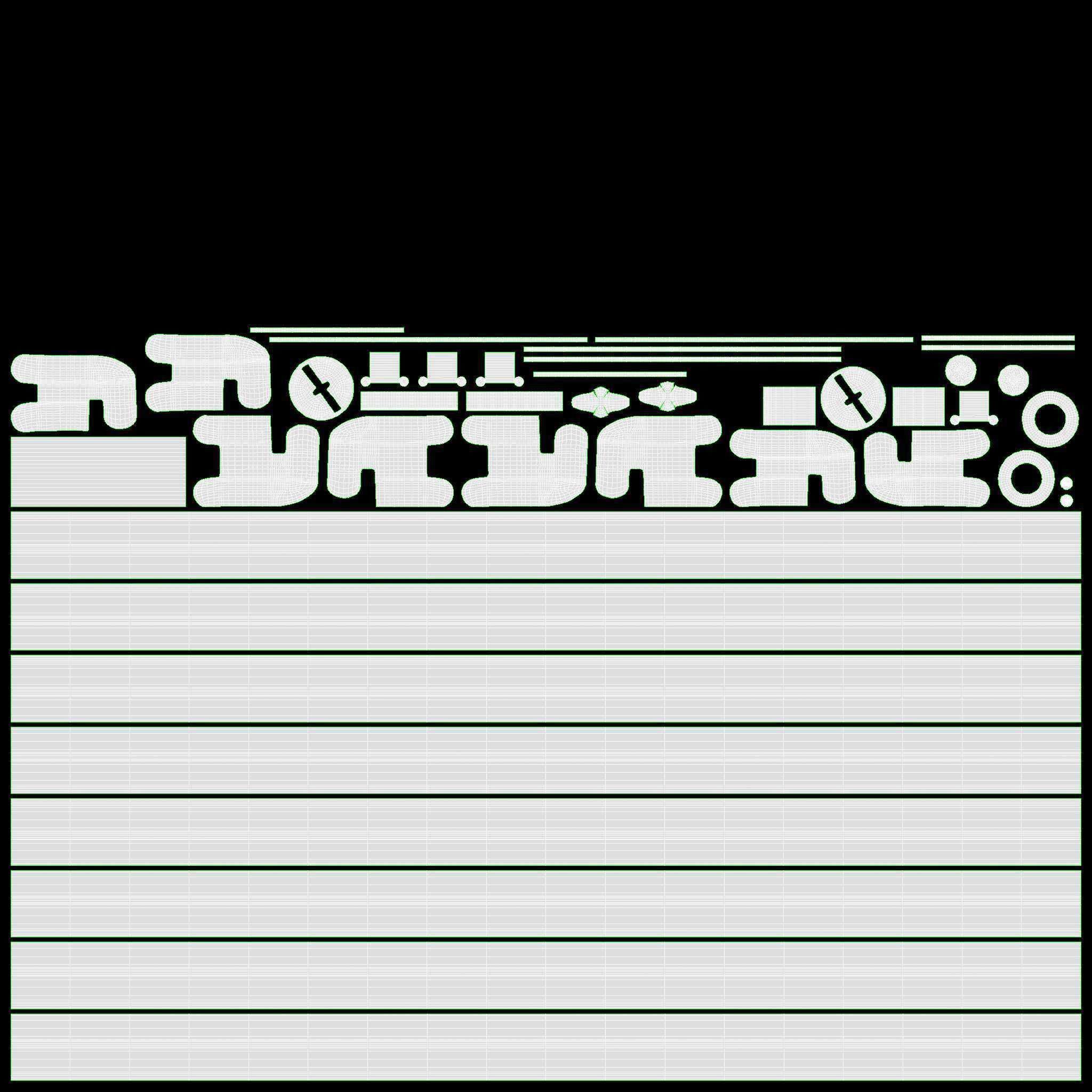 Table Fan Gray 3D model_9