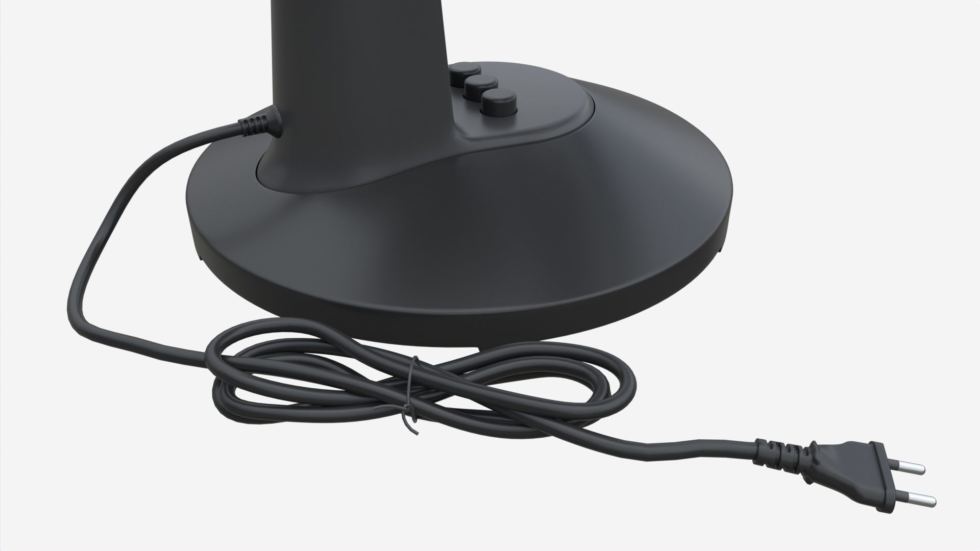 Table Fan Gray 3D model_3