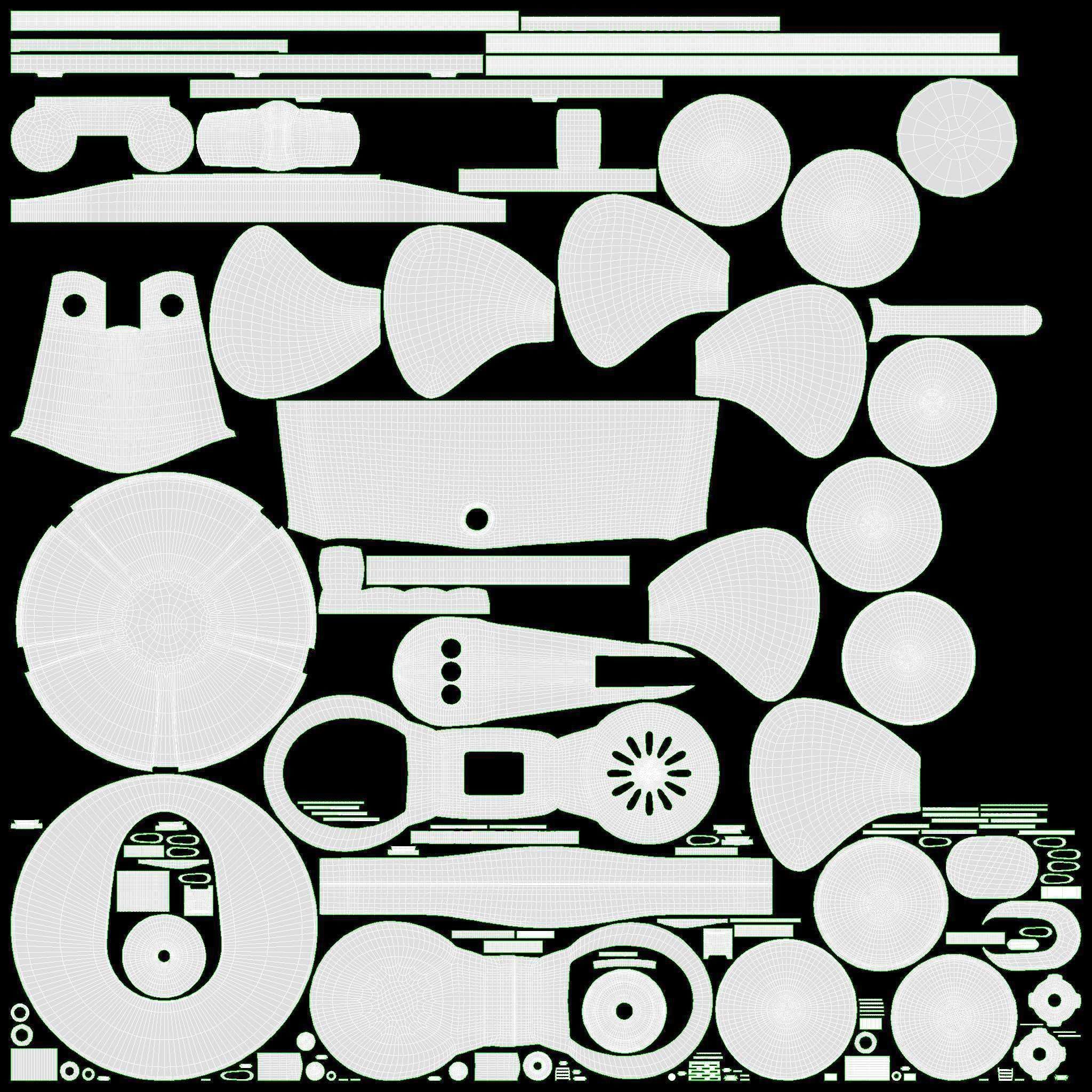 Table Fan Gray 3D model_10