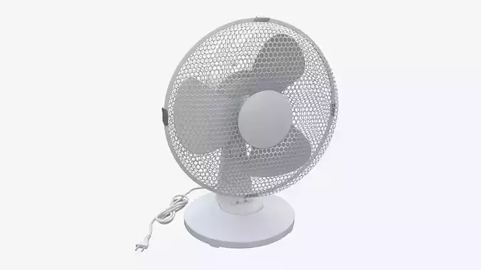 Table Fan White