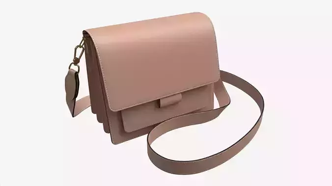 Women Shoulder Bag Light Brown Leather