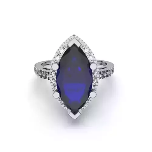 Fashion Marquise Ring 3D print model