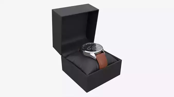 Wristwatch with Leather Strap in box 02