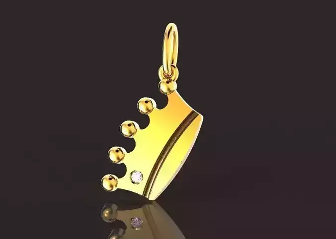youth pendant crown with stone 459