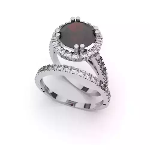 Fashion Diamond Ring 3D print model