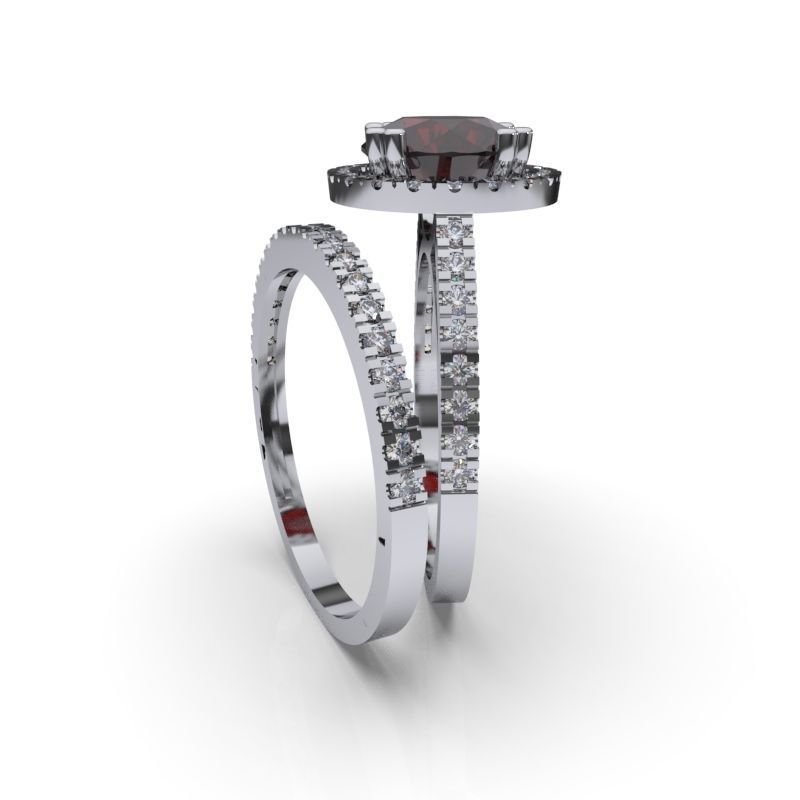 Fashion Diamond Ring 3D print model 3D print model_2