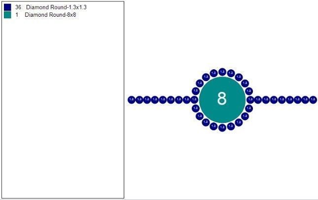 Fashion Diamond Ring 3D print model 3D print model_6