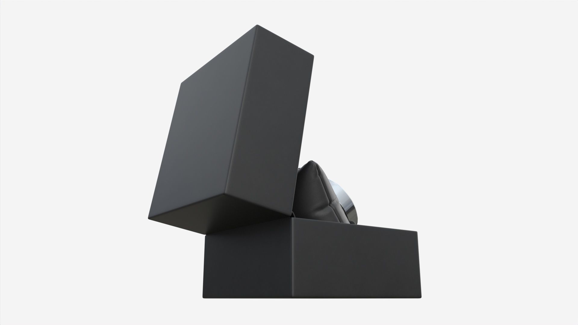 Wristwatch with Steel Bracelet in box 01 3D model_8