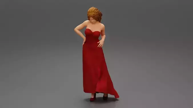 Fashion portrait of romantic beautiful girl in long dress