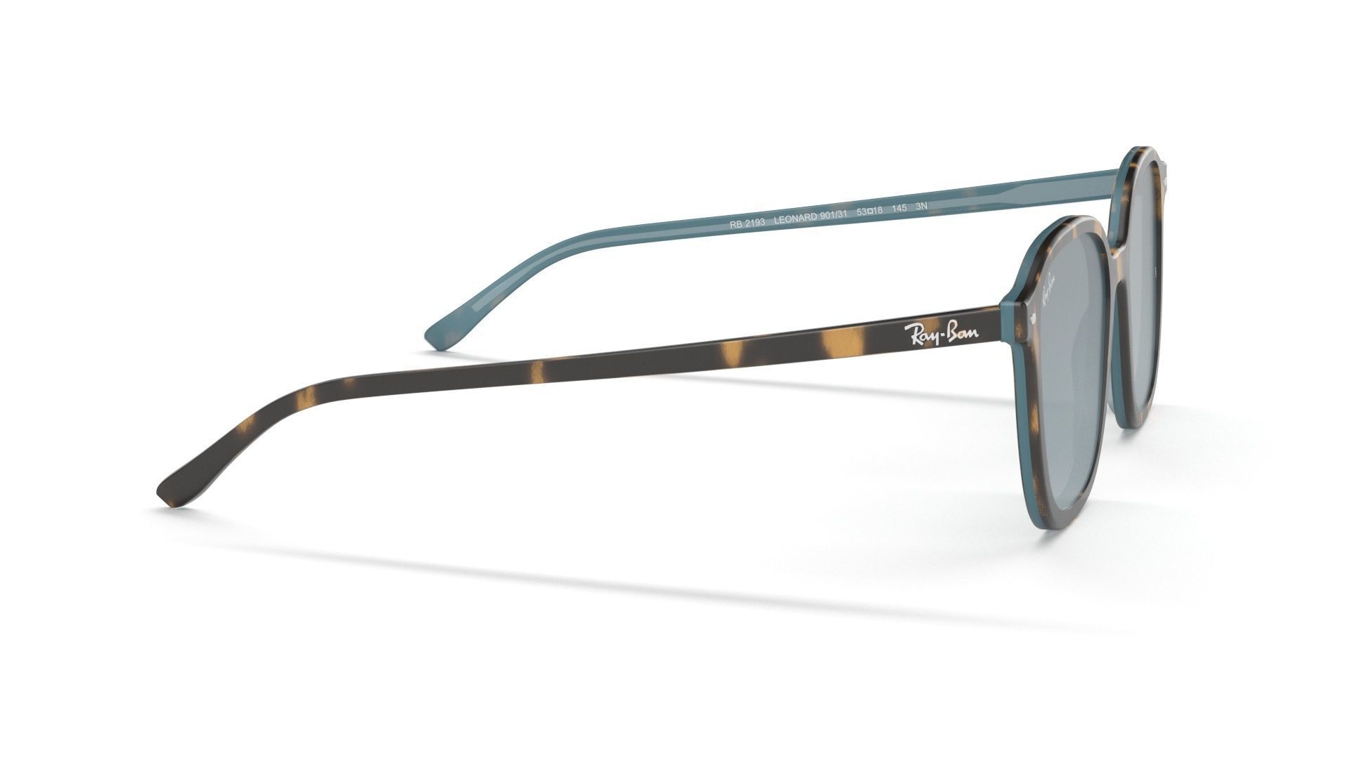 Ray Ban Leonard Non-polarized Tortoise Blue Gradient Sunglass 3D model_19