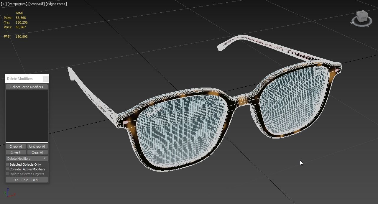 Ray Ban Leonard Non-polarized Tortoise Blue Gradient Sunglass 3D model_4