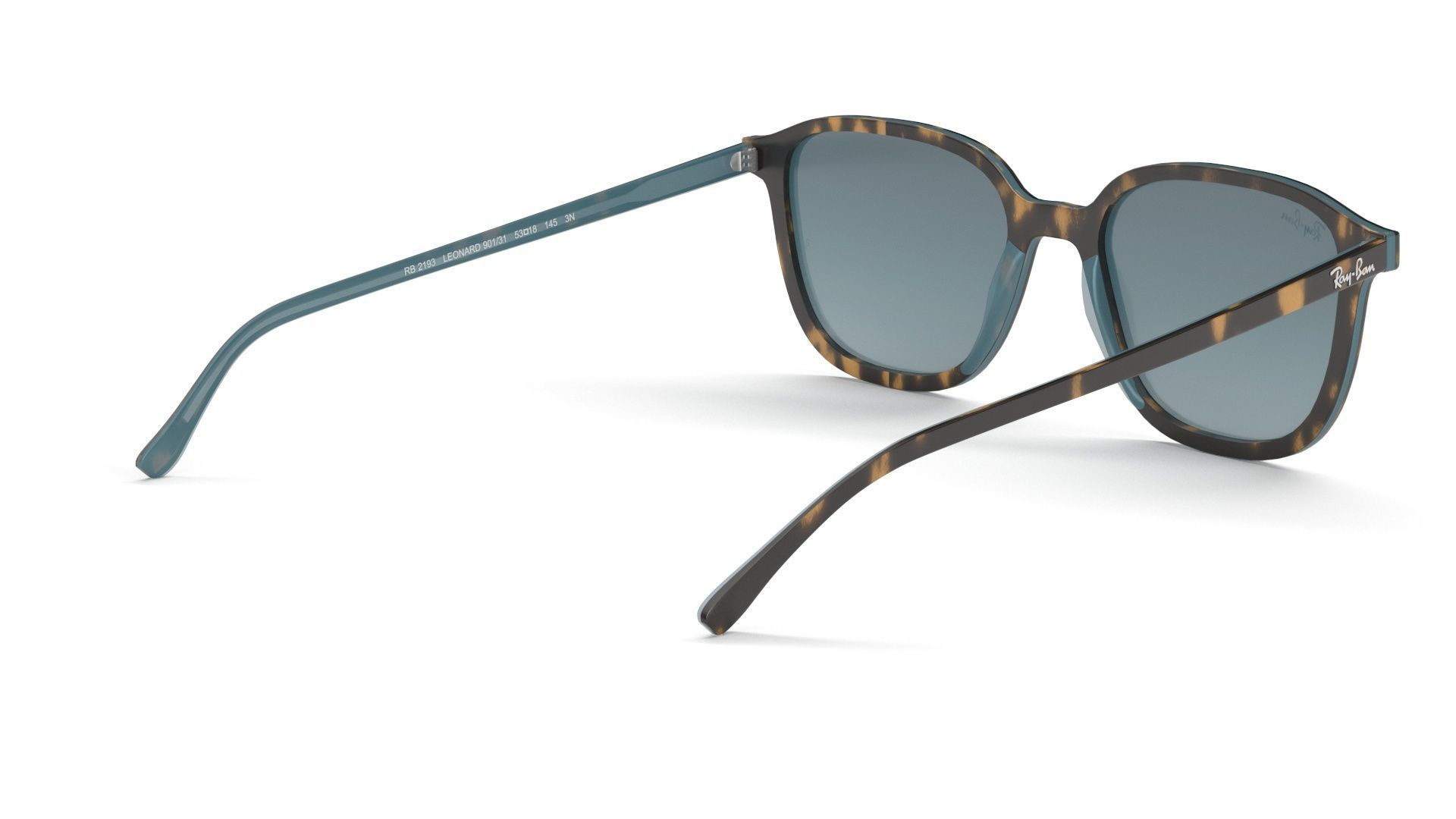 Ray Ban Leonard Non-polarized Tortoise Blue Gradient Sunglass 3D model_21