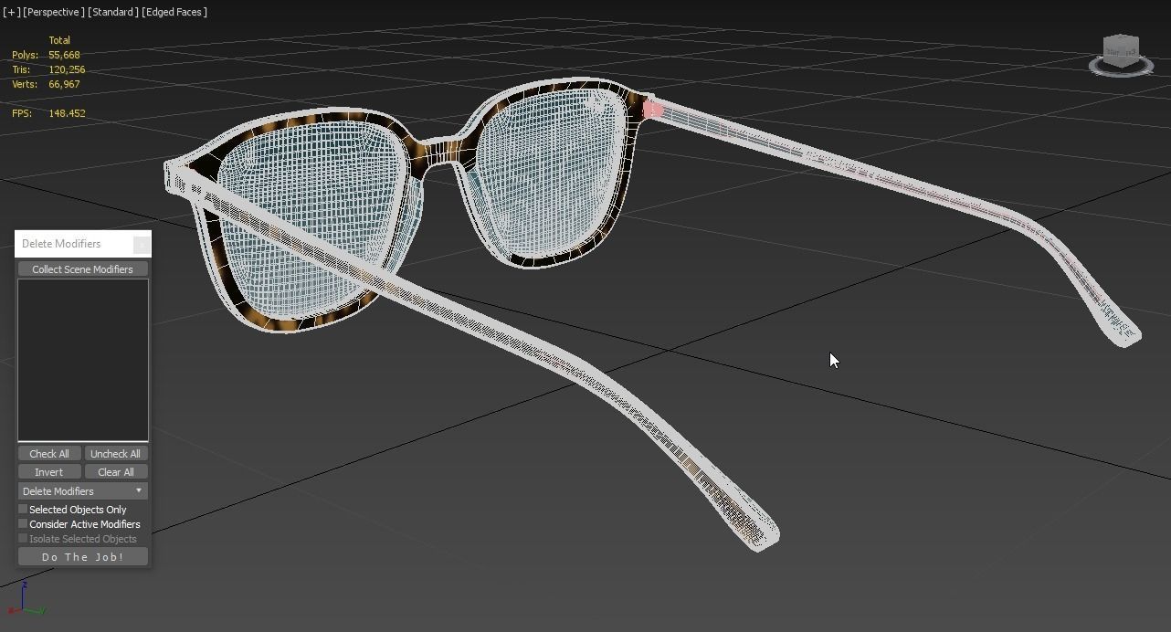 Ray Ban Leonard Non-polarized Tortoise Blue Gradient Sunglass 3D model_7