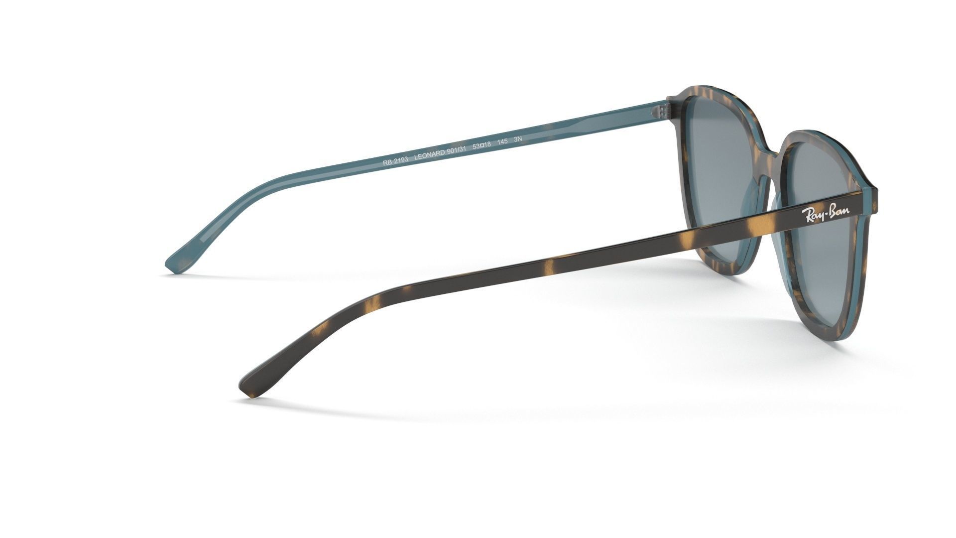 Ray Ban Leonard Non-polarized Tortoise Blue Gradient Sunglass 3D model_20
