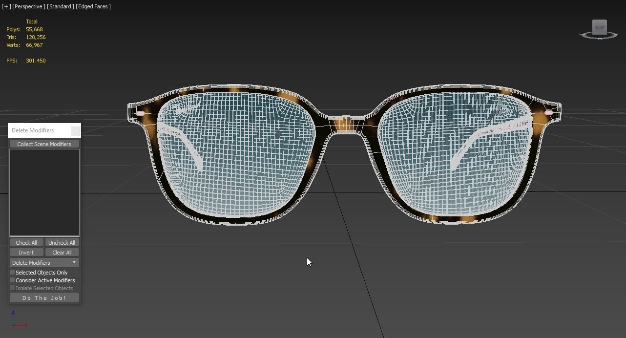 Ray Ban Leonard Non-polarized Tortoise Blue Gradient Sunglass 3D model_5