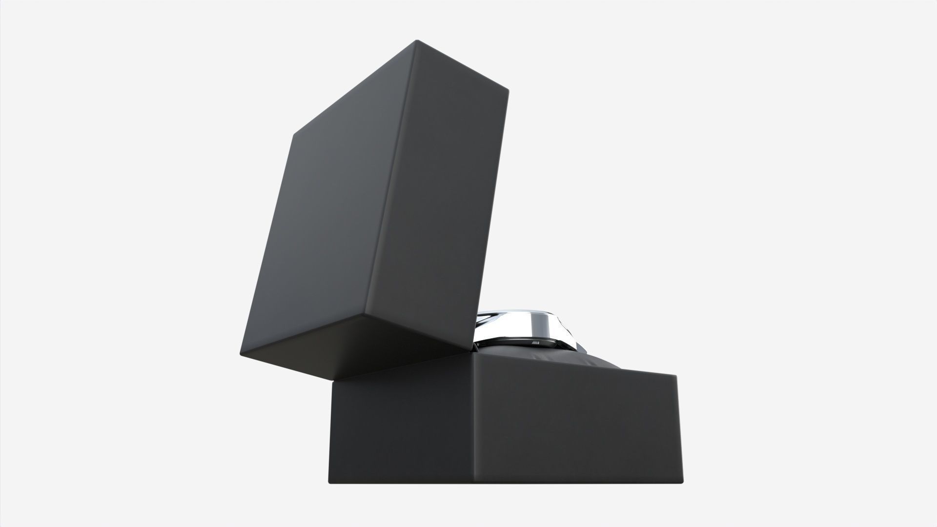 Wristwatch with Steel Bracelet in box 02 3D model_5