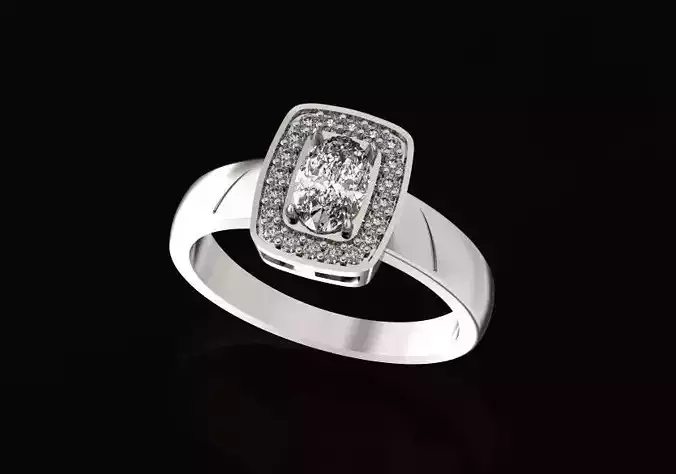 elegant engagement ring with diamond oval 468