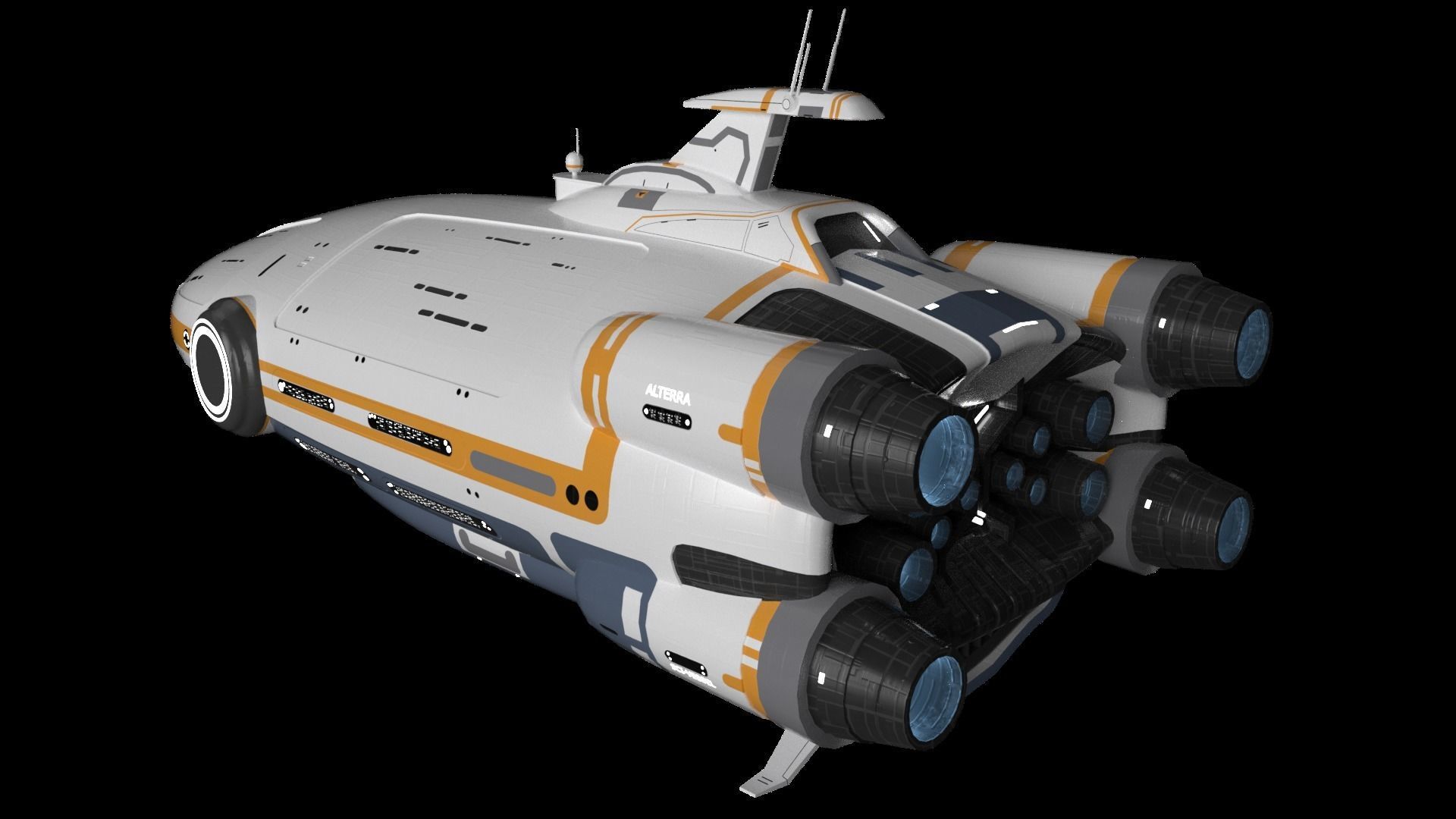 Aurora Spaceship 3D Model CGTrader