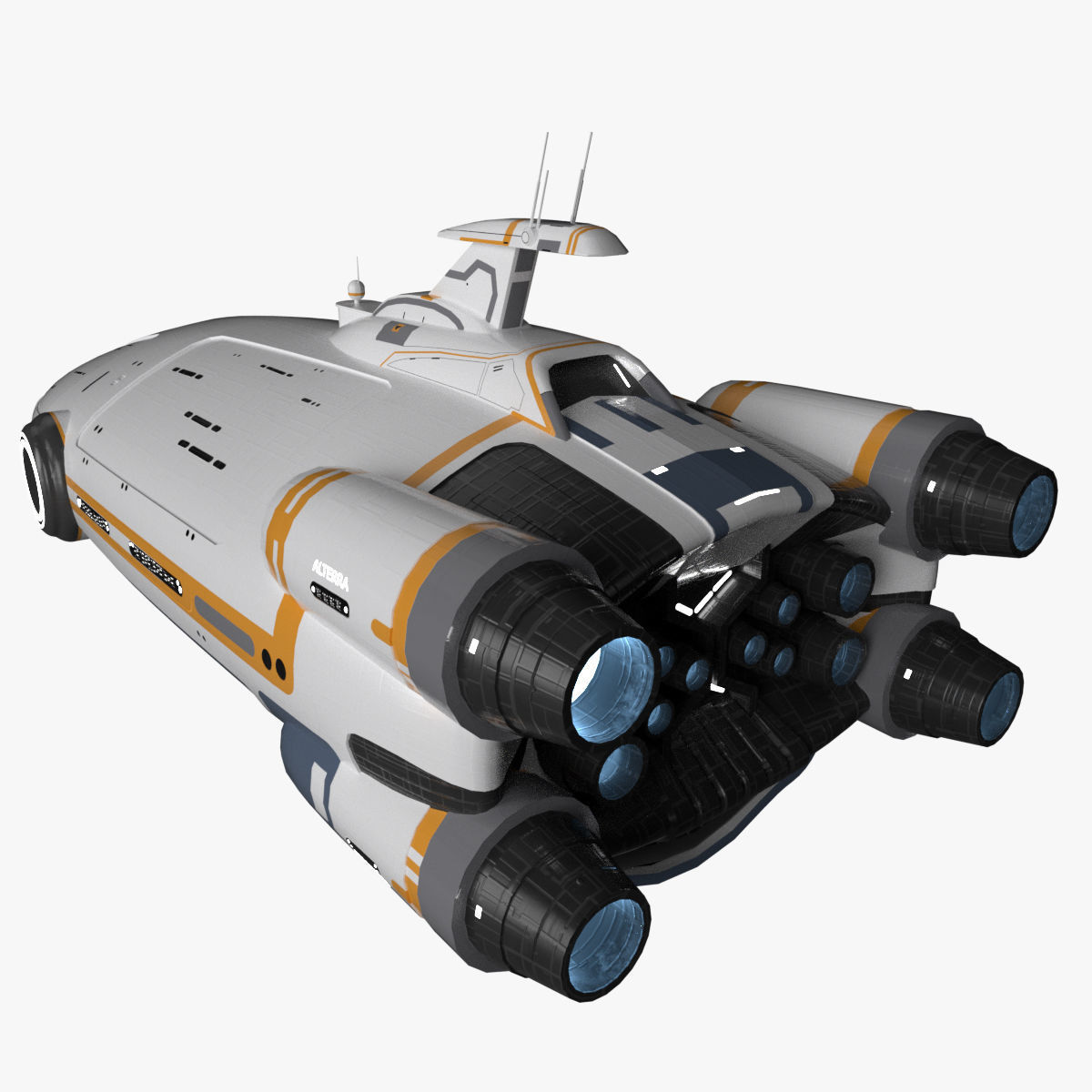 Aurora Spaceship 3D Model CGTrader
