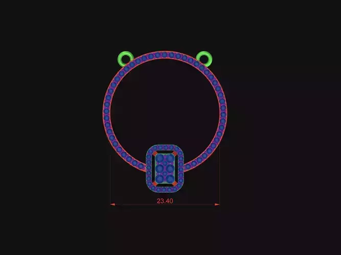 Pendants gold ring with diamonds