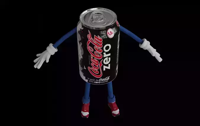 Cola bank Character 3D model