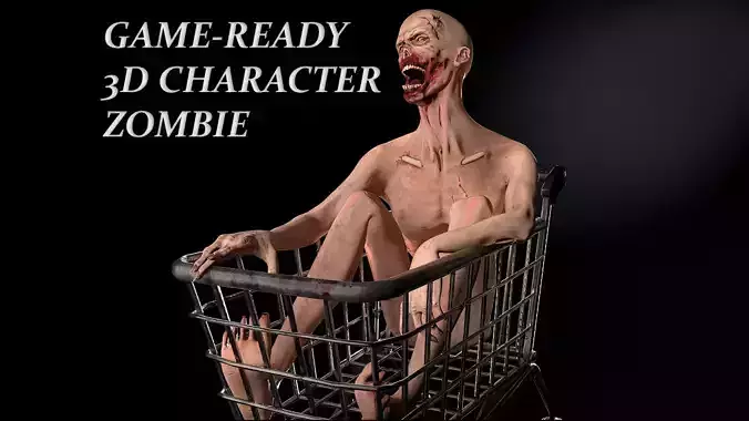 GAME-READY 3D Character - Zombie  Low-poly 3D model