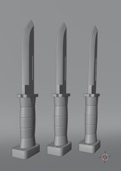 Neon knife Low-poly 3D model_11